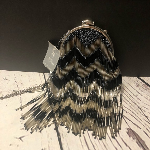Jessica McClintock Handbags - Jessica McClintock small beaded fringe bag